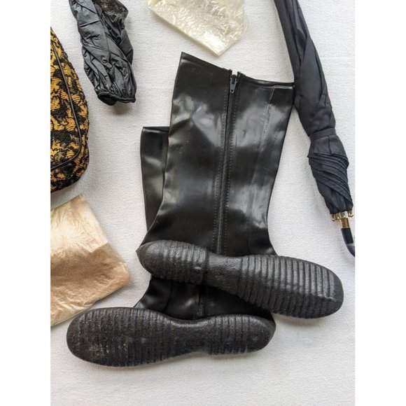 Vintage 50s Totes Rain Tapestry Carrying Case Umbrella Bonnet Galoshes Jacket - Picture 9 of 13